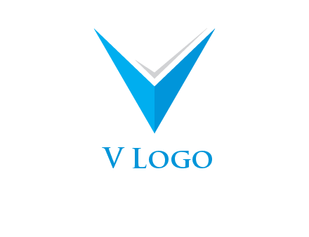 letter V forming arrow and check