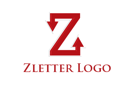 Z letter with arrow