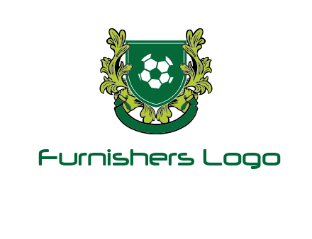 green leaf and football shield logo