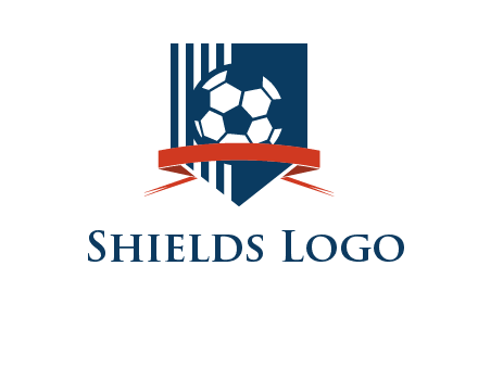 stripes on shield football logo