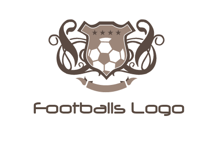 shield design with football swoosh logo