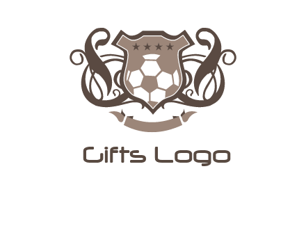 shield design with football swoosh logo