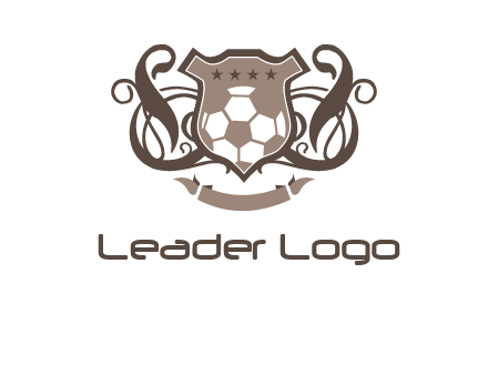 shield design with football swoosh logo