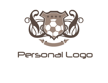 shield design with football swoosh logo