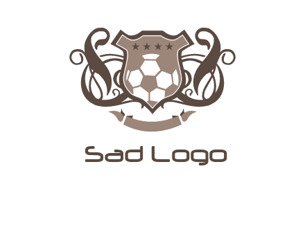 shield design with football swoosh logo