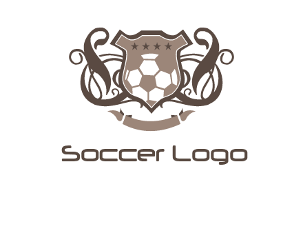 shield design with football swoosh logo