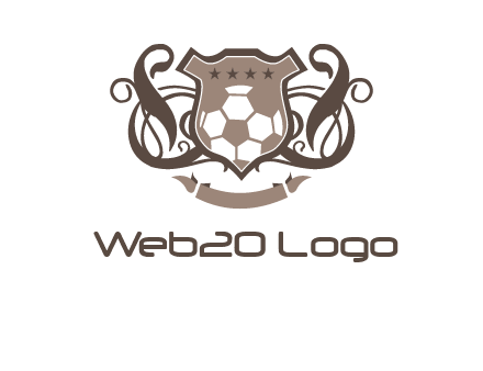 shield design with football swoosh logo