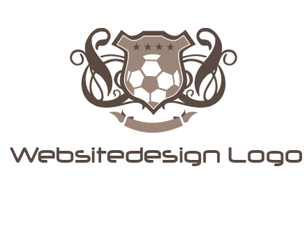 shield design with football swoosh logo