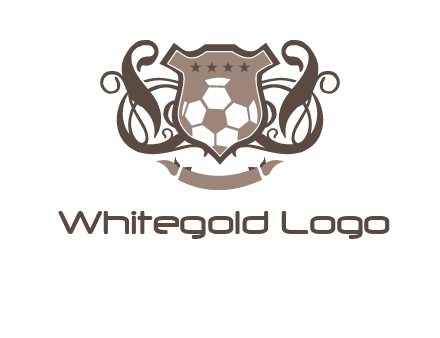 shield design with football swoosh logo