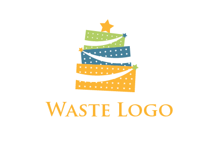 gift icon in cake logo