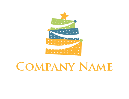 gift icon in cake logo