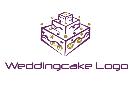 3 level 3d cake logo