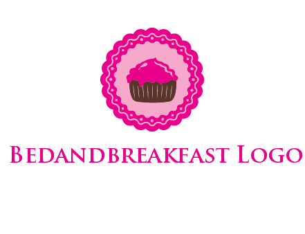 cupcake logo in circle