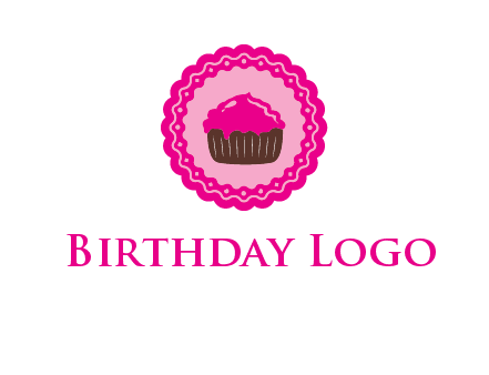 cupcake logo in circle