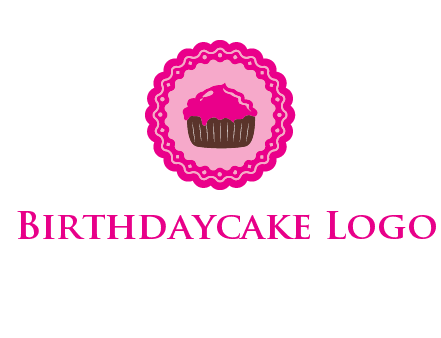 cupcake logo in circle