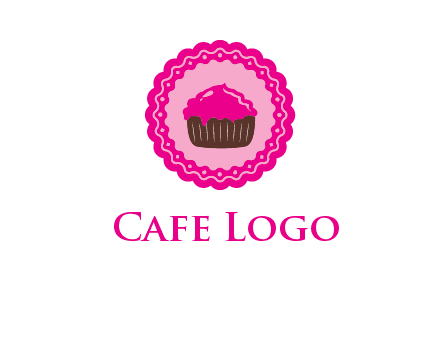 cupcake logo in circle