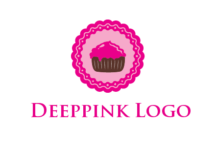 cupcake logo in circle