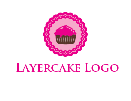 cupcake logo in circle