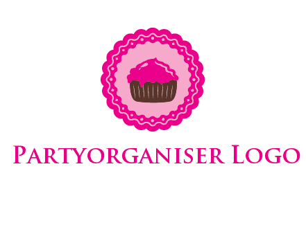 cupcake logo in circle