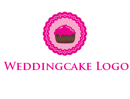 cupcake logo in circle