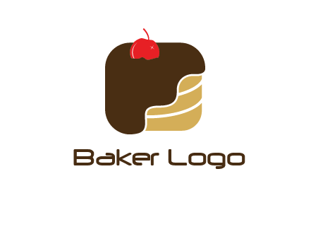 chocolate bakery cake logo