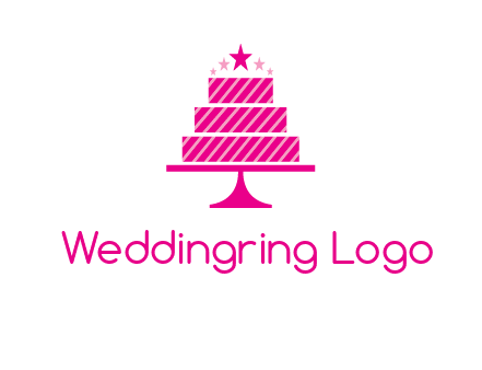 stars with wedding cake logo