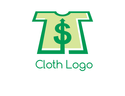 tshirt icon with dollar sign