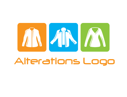 Fashion logo with clothing icons