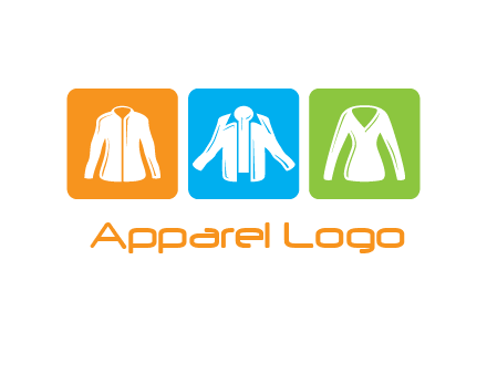 Fashion logo with clothing icons