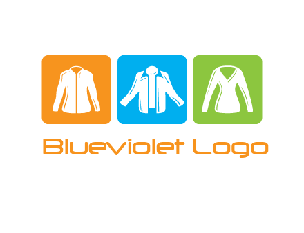 Fashion logo with clothing icons