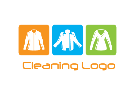 Fashion logo with clothing icons