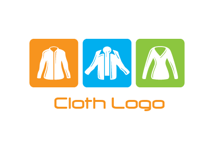 Fashion logo with clothing icons