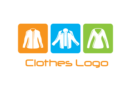 Fashion logo with clothing icons