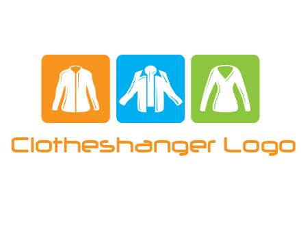 Fashion logo with clothing icons