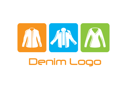 Fashion logo with clothing icons