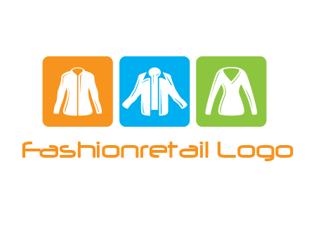 Fashion logo with clothing icons