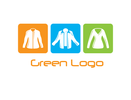 Fashion logo with clothing icons