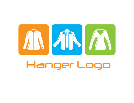 Fashion logo with clothing icons