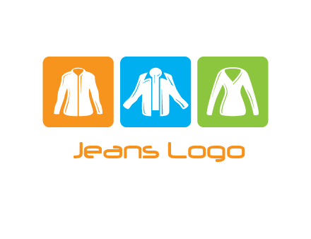 Fashion logo with clothing icons