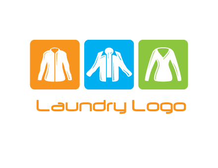 Fashion logo with clothing icons