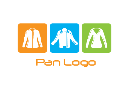 Fashion logo with clothing icons