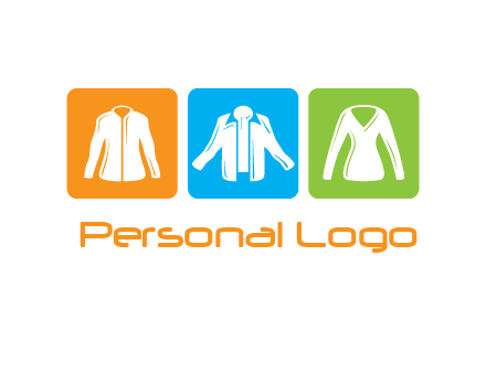 Fashion logo with clothing icons