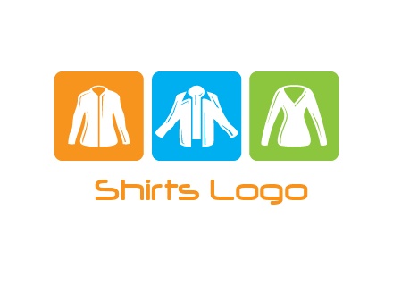 Fashion logo with clothing icons