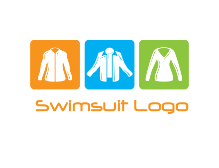 Fashion logo with clothing icons