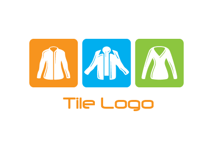 Fashion logo with clothing icons