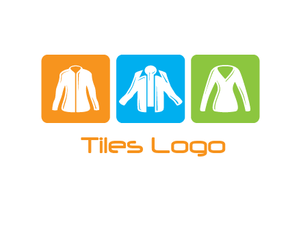 Fashion logo with clothing icons