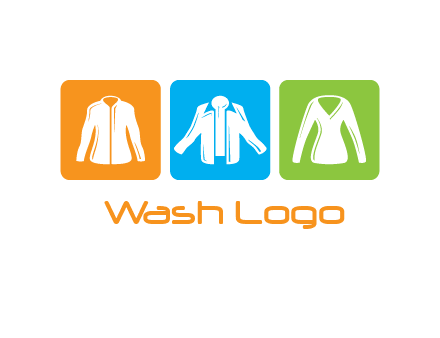 Fashion logo with clothing icons