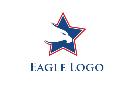 eagle head in star logo