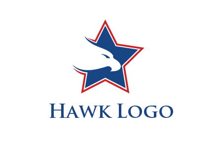 eagle head in star logo