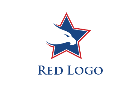 eagle head in star logo